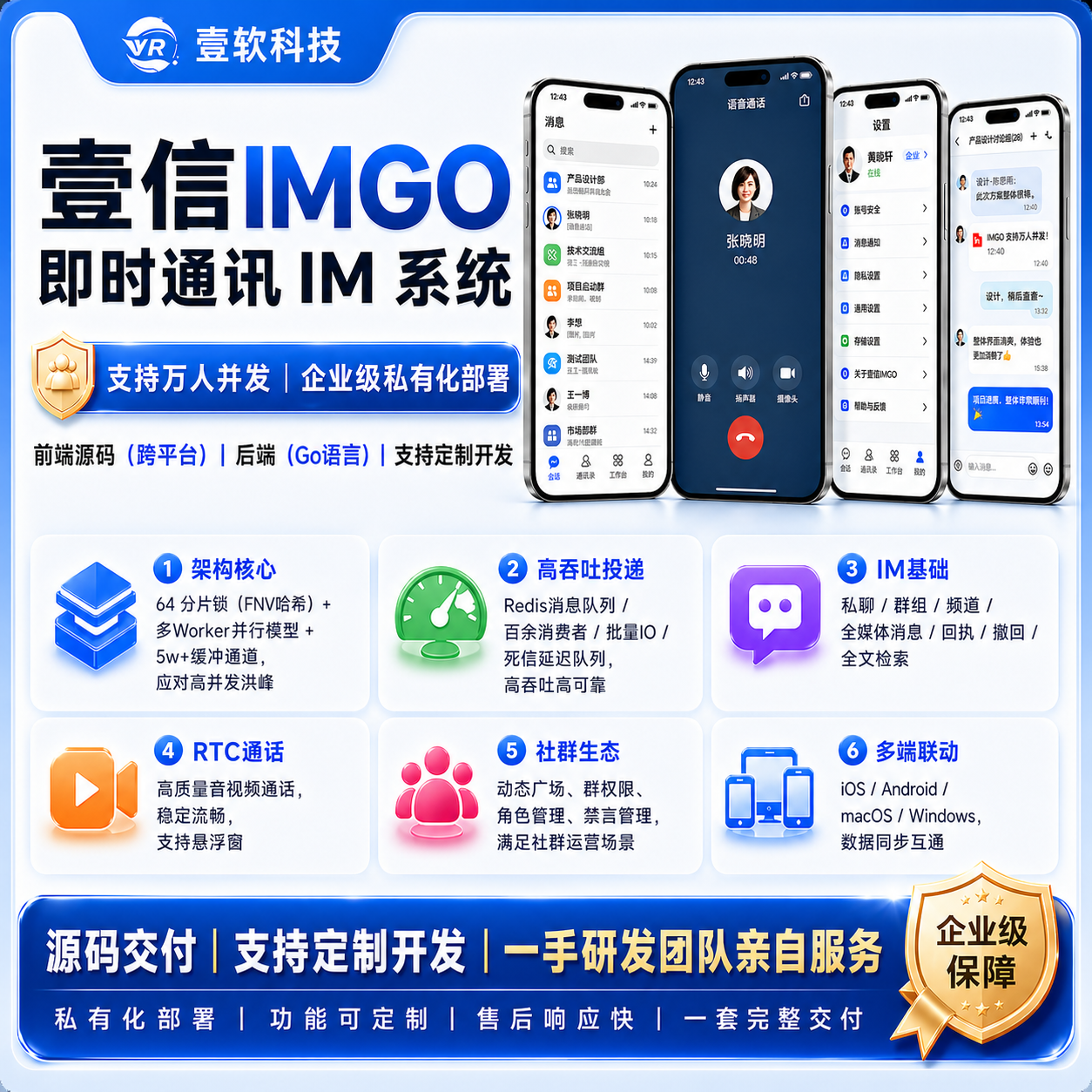 壹信IMGO即时通讯 IM 系统源码交付展示图